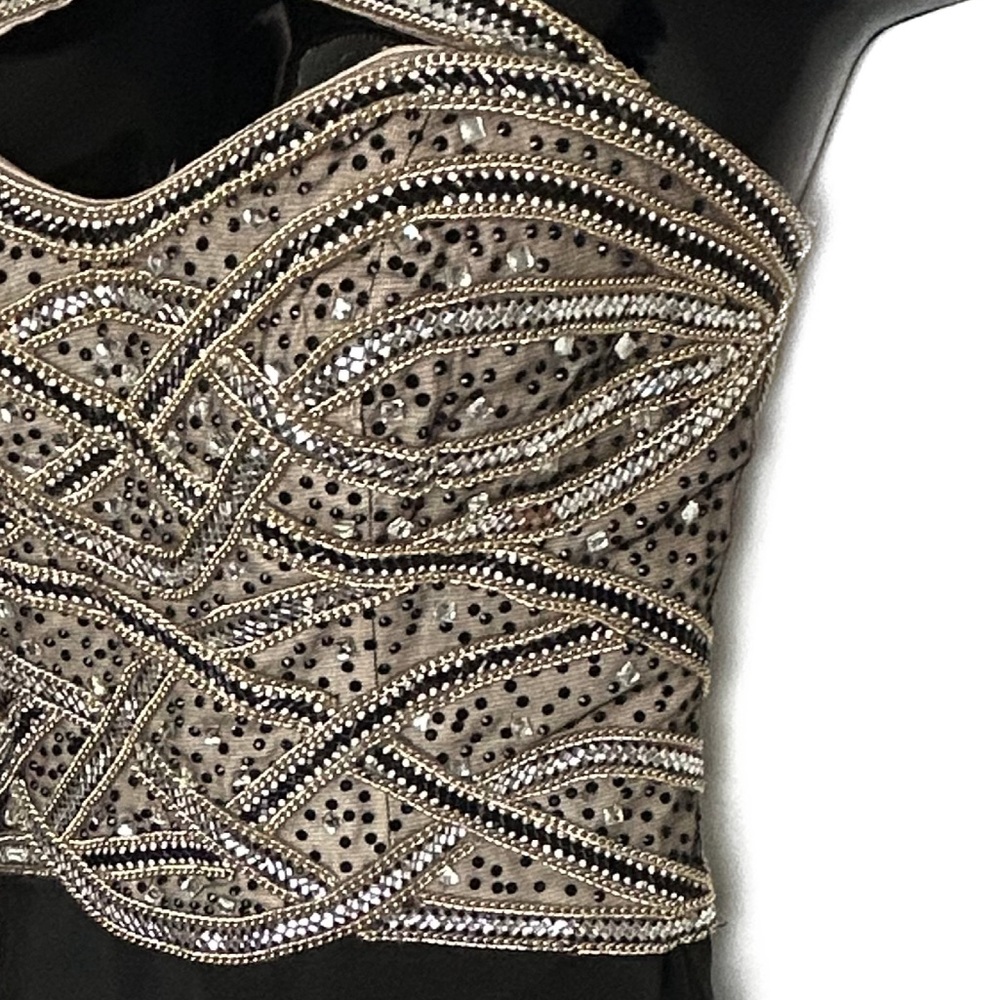 Alexia Designs Strapless Black and Gold Dress - Picture 8 of 14